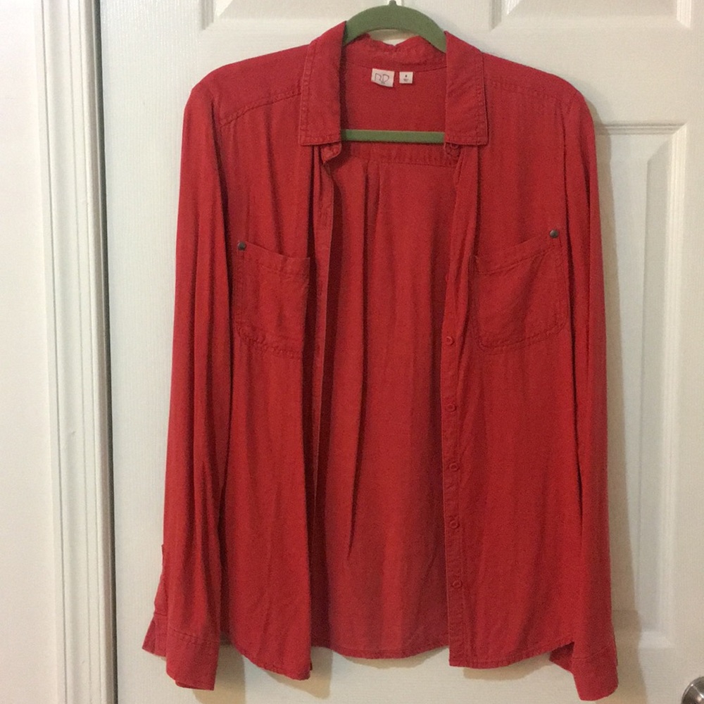 Urban Outfitters red button up shirt.